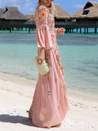 Beach Sequins Temperament Vacation Women's Dress