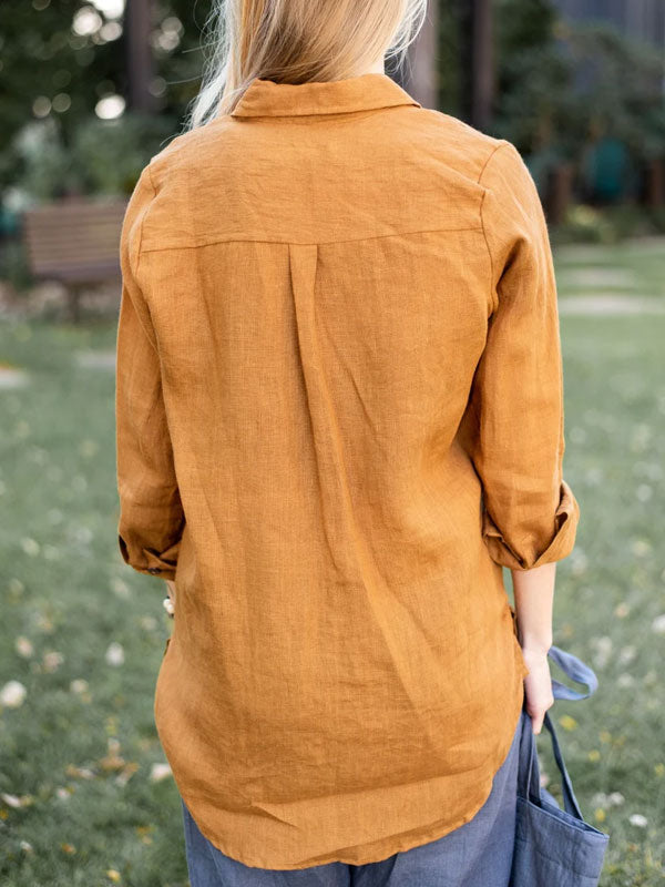 Daily Casual Solid Color Women's Shirt