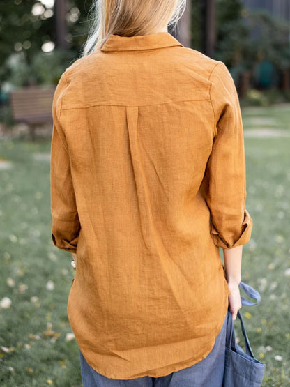 Daily Casual Solid Color Women's Shirt