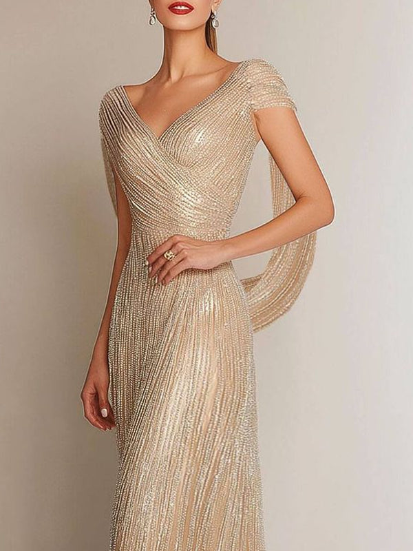 Gilded Temperament Tassel Ladies Evening Dress
