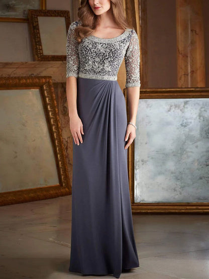 Round Neck Sequined Maxi Dress