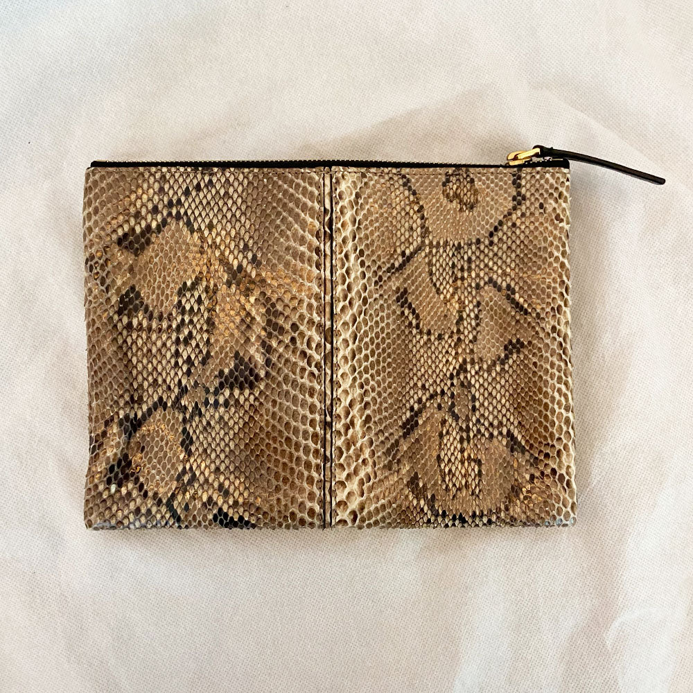 Marni Python Tan Clutch Bag