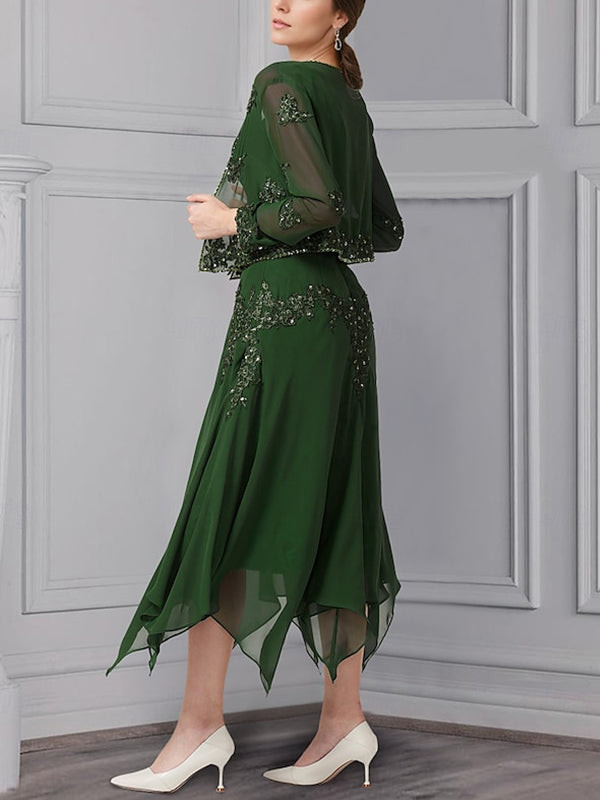 Solid Color Dress Top Suit