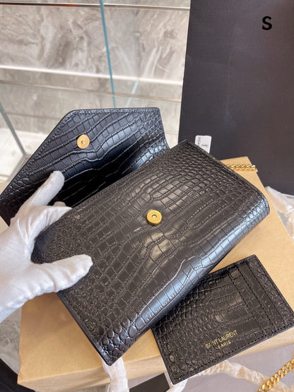 Saint Laurent Cassandre Small Matelassé  Wallet