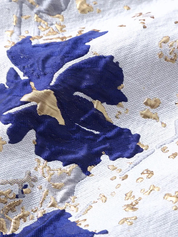 V-Neck Print Midi Dress