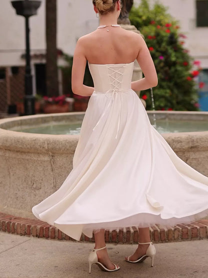 Elegant And Simple Tube Top Dress For Women