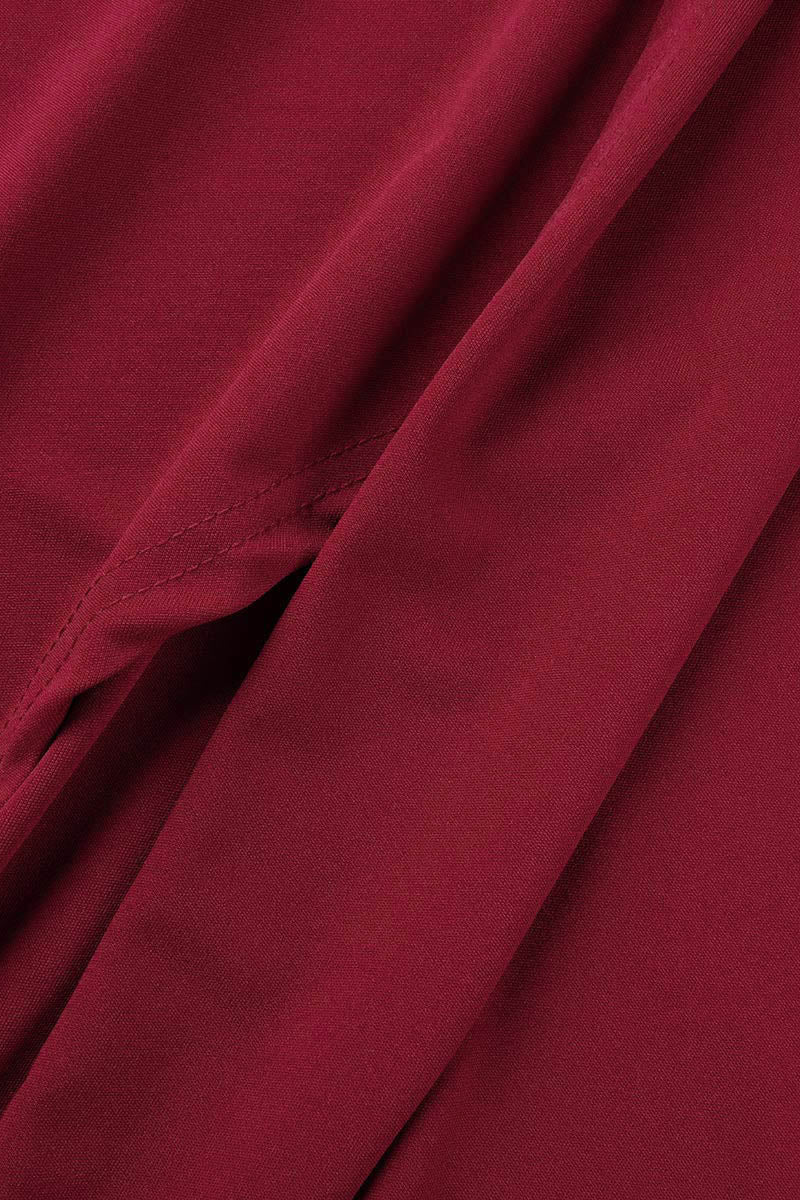 loveedsTM-Elegant Solid Slit Fold V Neck Evening Dress Dresses