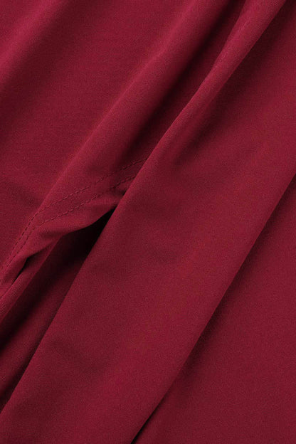loveedsTM-Elegant Solid Slit Fold V Neck Evening Dress Dresses