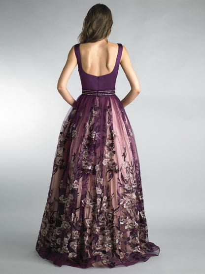 Sleeveless Mesh Solid Color Maxi Dress