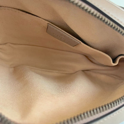 Gucci beige Matelassé Leather GG Marmont Belt Bag
