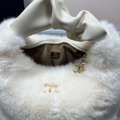 CHANEL Plush Designer Shoulder Top Handle Bag Crossbody Underarm Top Handle Bag For Women