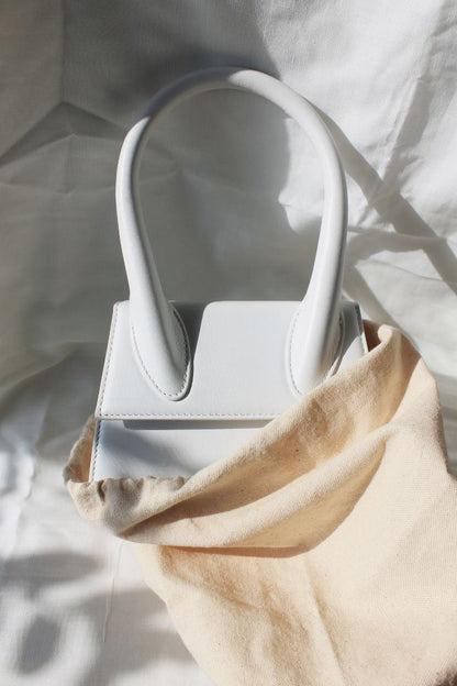 Jacquemus Le Chiquito white leather shoulder bag