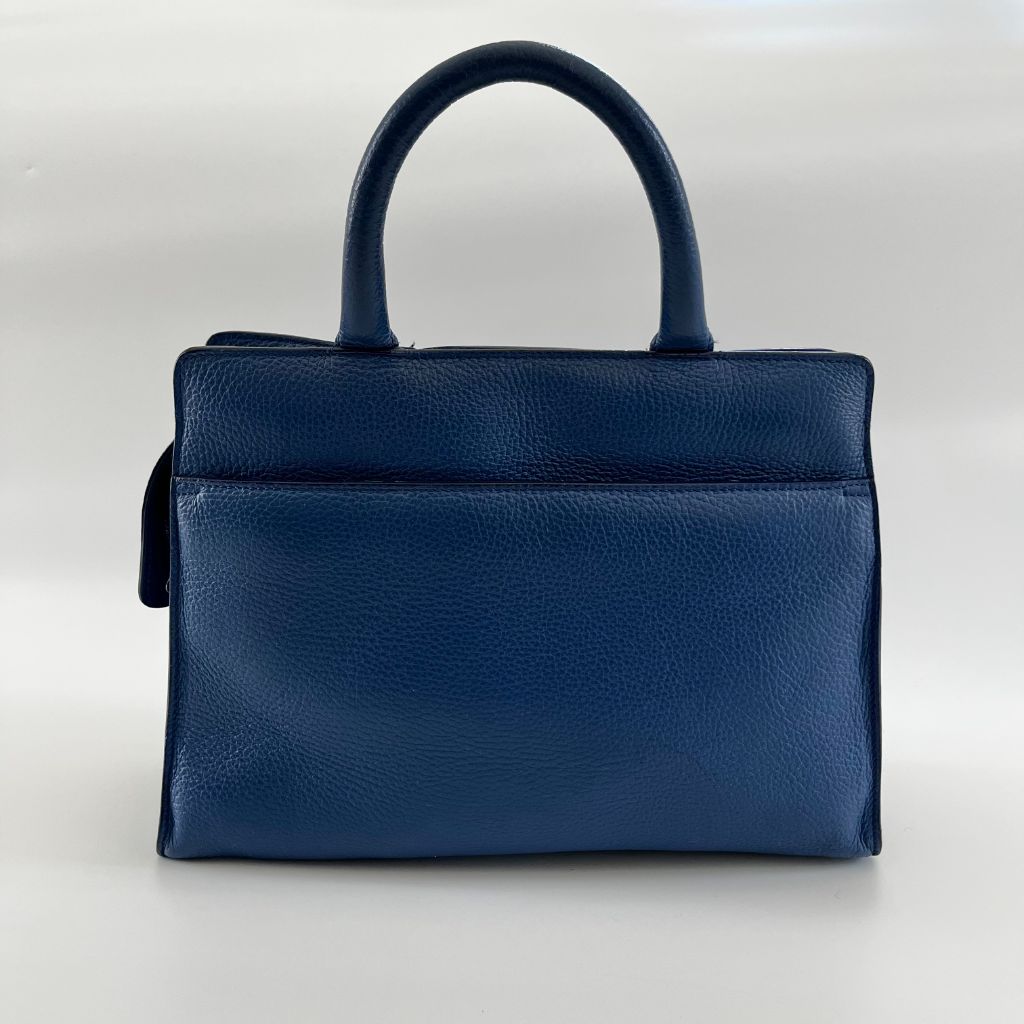 Aigner Blue Leather Medium Cybill Tote