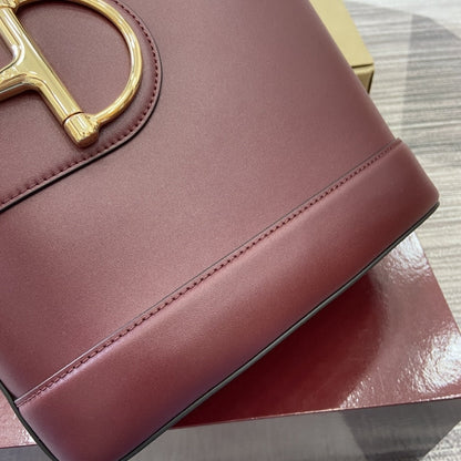 GUCCI 73 SMALL BUCKET BAG ROSSO ANCORA RED LEATHER 20CM 833665 AAEC2 6207