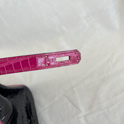 Hermès Very Rare Birkin HSS Special Order 35 cm Shiny Black Crocodile Birkin Bag