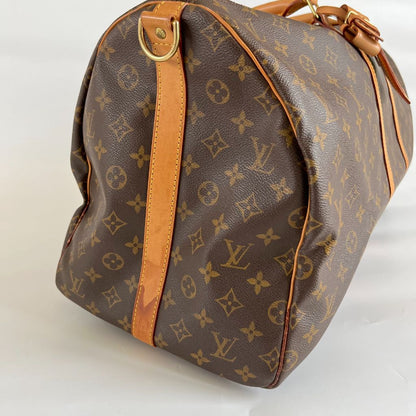 Louis Vuitton monogram Keepall Bandouliere 55” bag