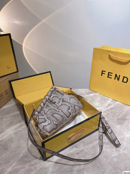 Fendi First Small Natural Python