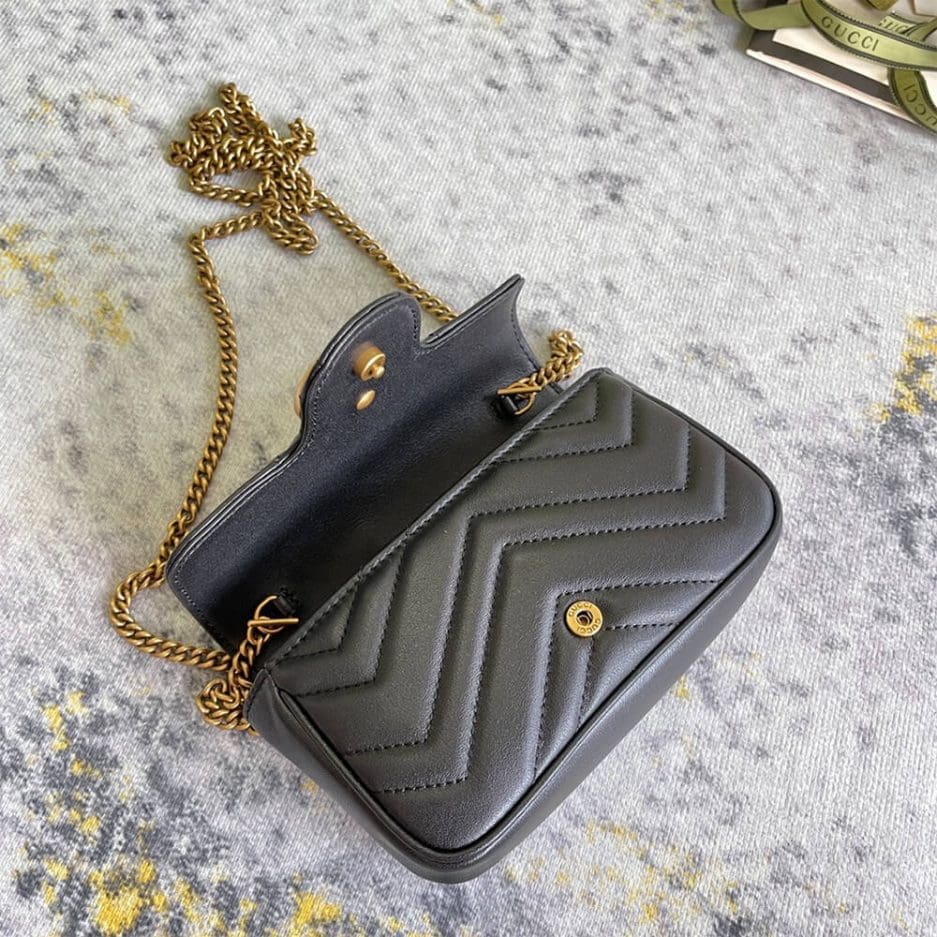 GUCCI Marmont matelasse leather super mini bag