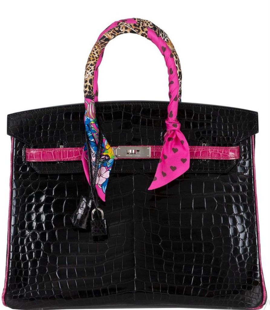Hermès Very Rare Birkin HSS Special Order 35 cm Shiny Black Crocodile Birkin Bag
