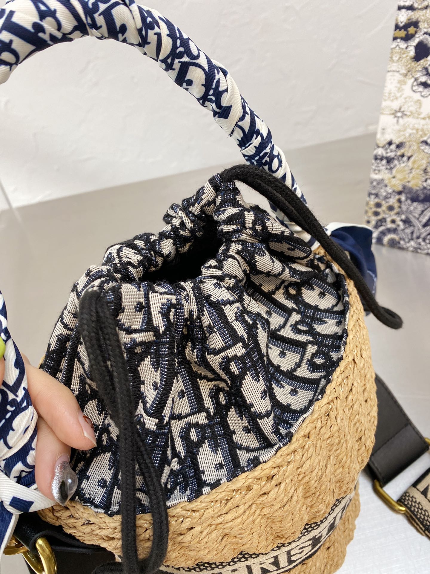 Dior Straw Bag Bucket