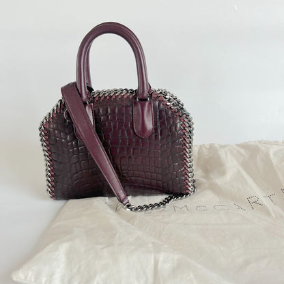 Stella McCartney Falabella Box Crocodile top handle bag