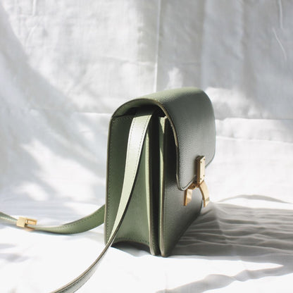 Celine Green Leather Teen Box Bag