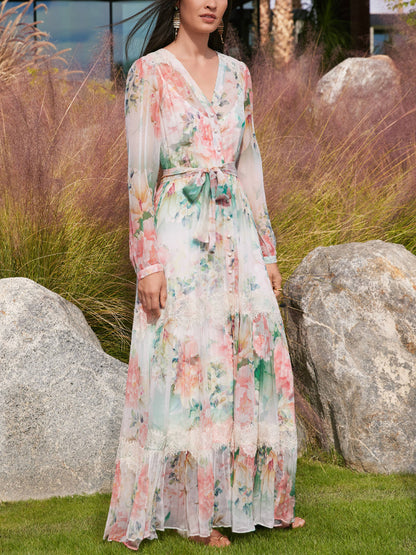 Colorful Printed Maxi Dress
