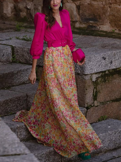 Chiffon Floral Party Women's Dress