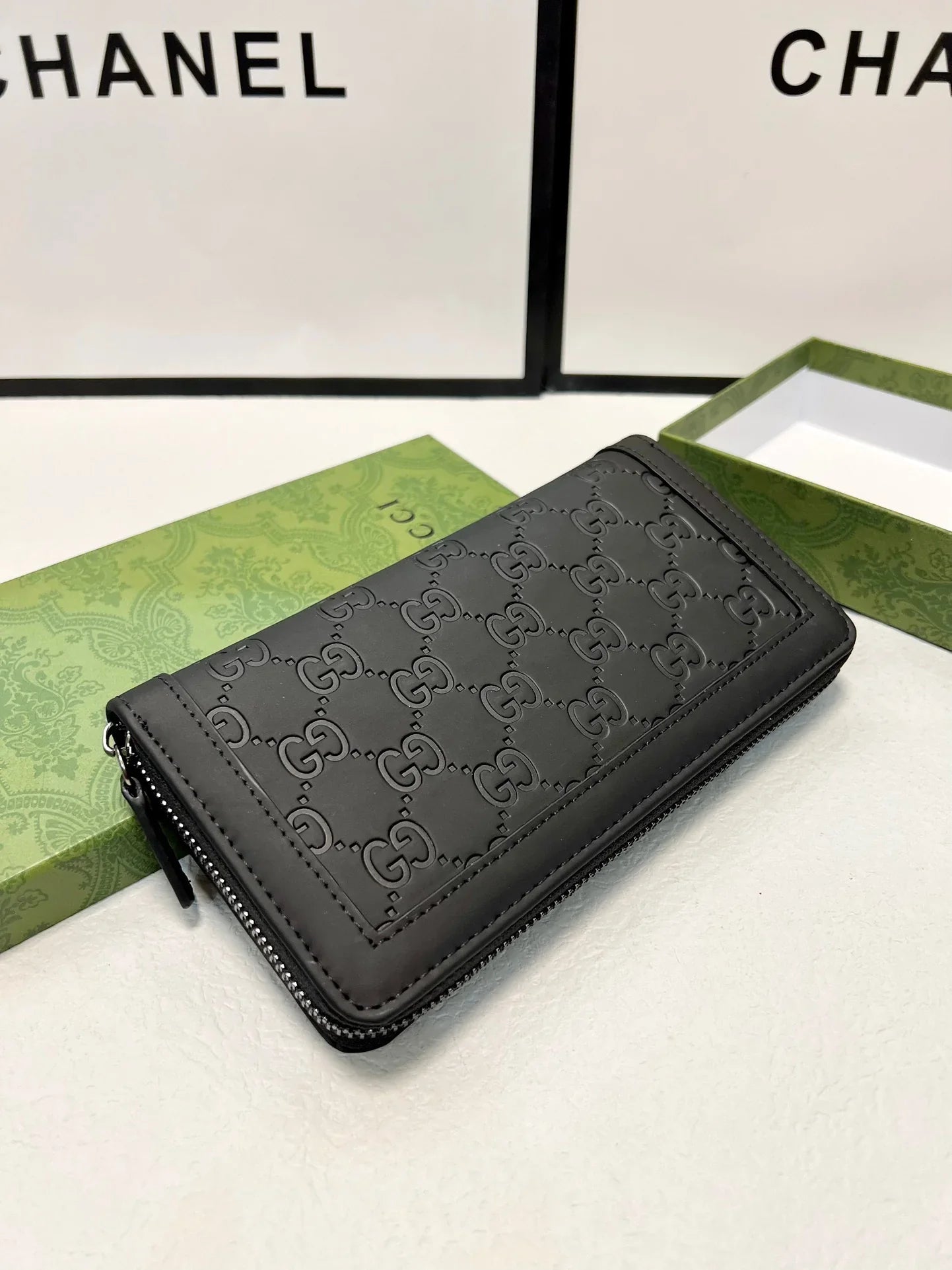 Gucci Trendy Classic Black Wallet - 20x10cm