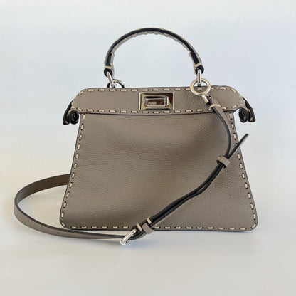 Fendi Peekaboo ISeeU Small Etoupe Selleria bag