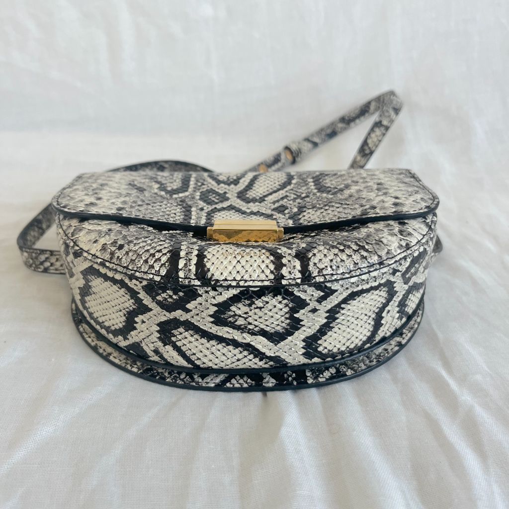 Wandler Anna Printed Leather Shoulder Bag In Python