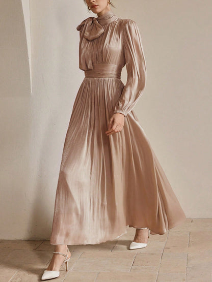 Elegant Bow at Waist Women's Dress