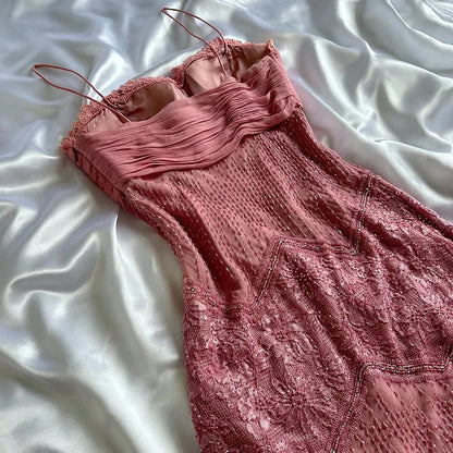 Pink Floral Elegant Exquisite Beading Long Chiffon Ball Gown Evening Dress Party Dress gh4234