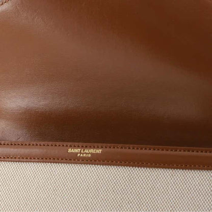 Saint Laurent Cassandra Top Handle Bag Canvas with Leather Medium