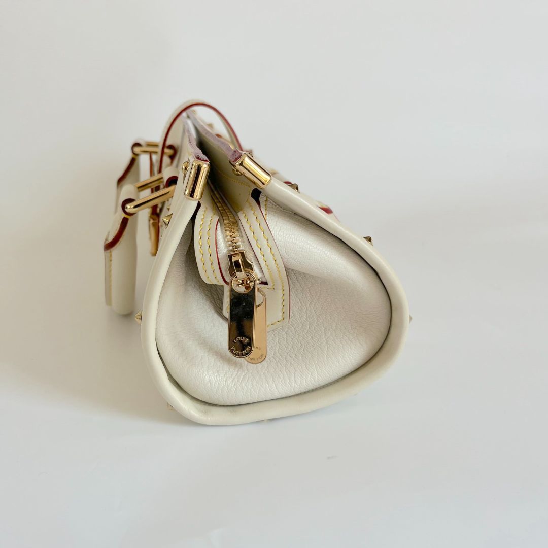 Louis Vuitton Epanoui PM cream leather tote bag