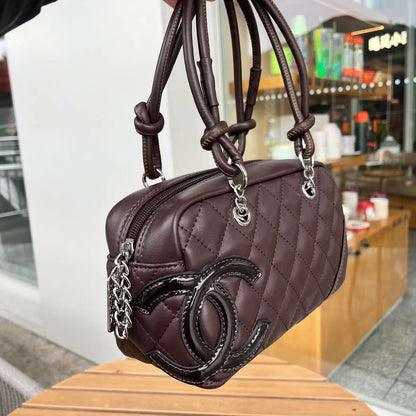 Chanel Brown Cambon Ligne Shoulder Bag Dark brown