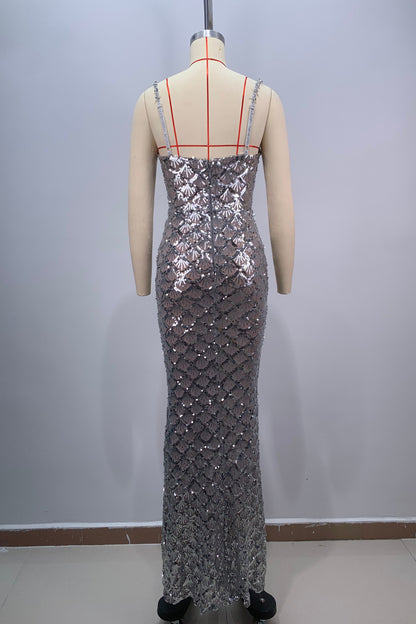 loveedsTM-New sexy fish scale pattern dress-vx