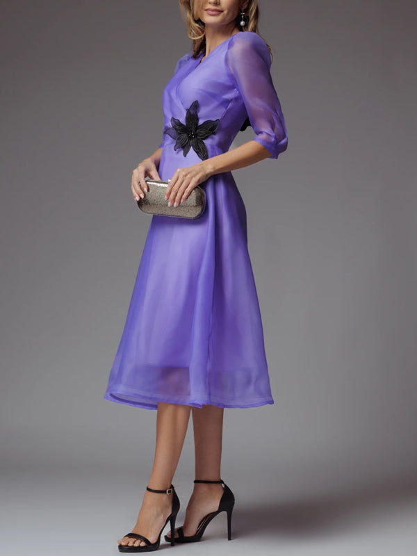 Temperament Organza Elegant Women's Dress