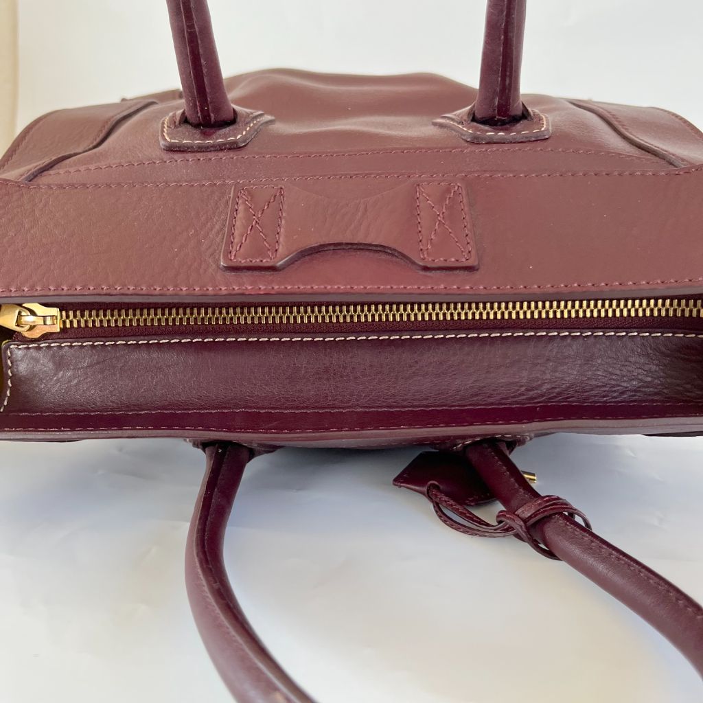 Celine burgundy leather Envelope Luggage Bag