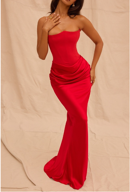 loveedsTM-Strapless sexy backless slim evening dress