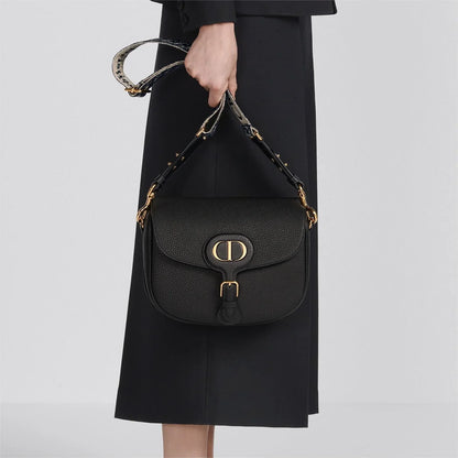 DIOR BOBBY BAG LARGE BLACK BOX CALFSKIN