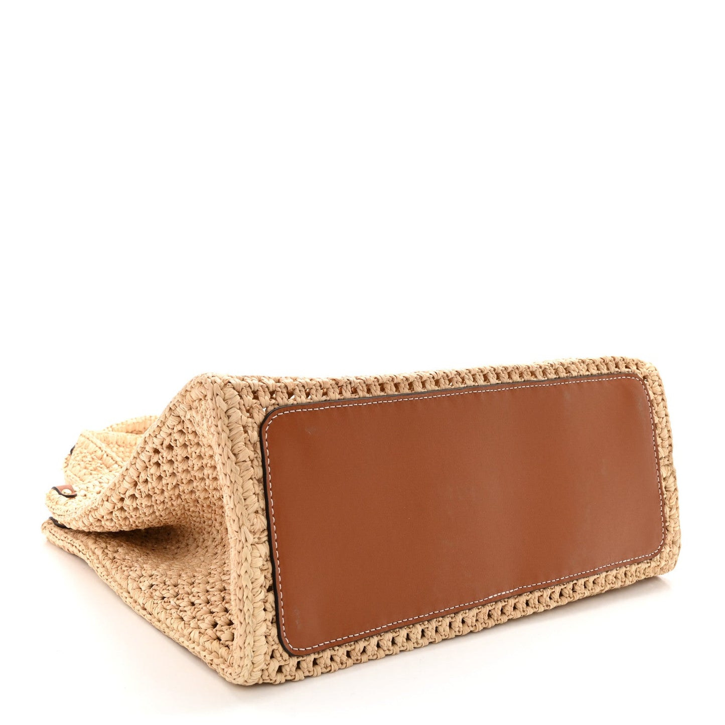 LOUIS VUITTON  Raffia Calfskin By The Pool OnTheGo MM Natural 39x15x30cm