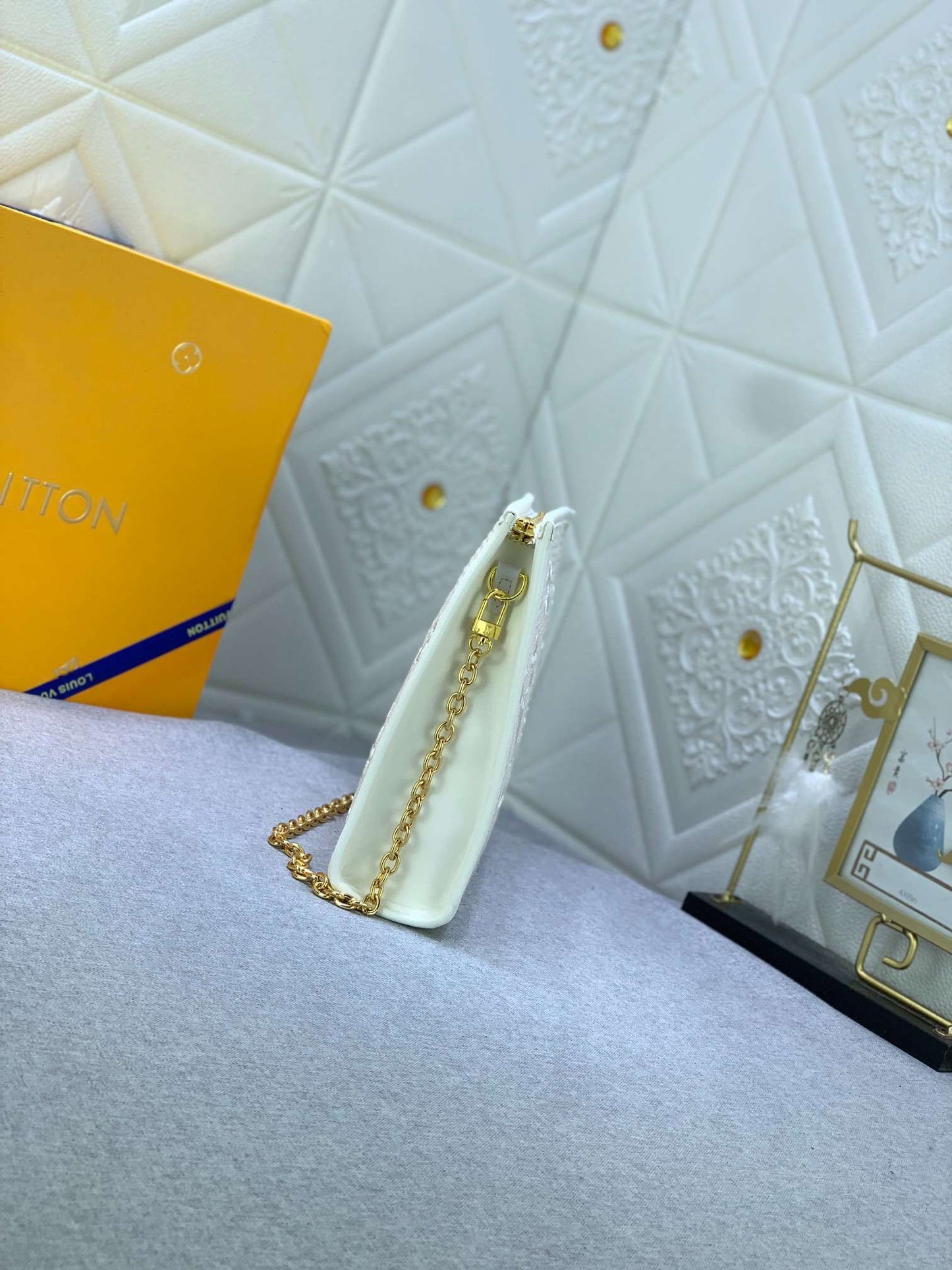 LV Soft Trunk White Taurillon Monogram