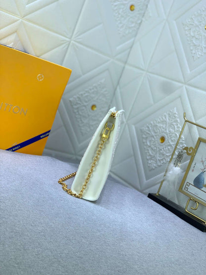 LV Soft Trunk White Taurillon Monogram