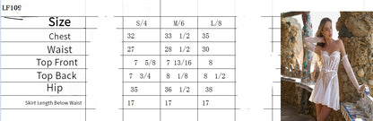 loveedsTM-White lace short dress-vx