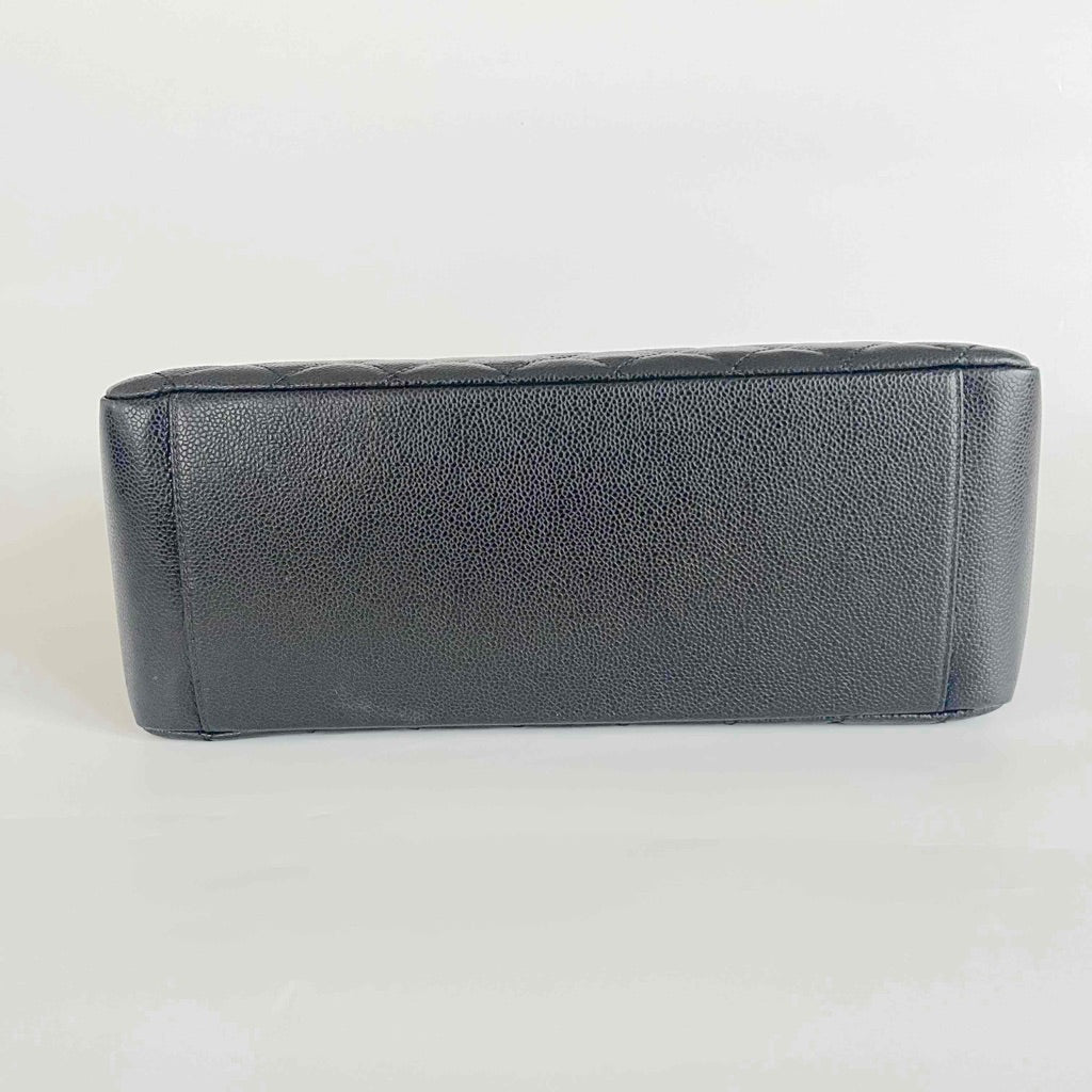 Chanel Black Quilted Caviar Leather GST Tote