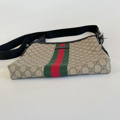 Gucci GG Supreme Monogram Web Messenger Bag