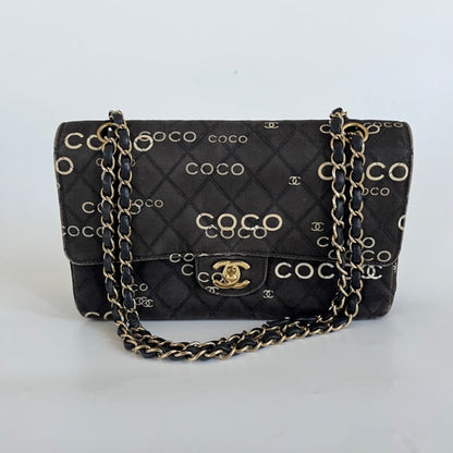 Chanel Coco Classic Double Flap Bag Quilted Canvas Medium