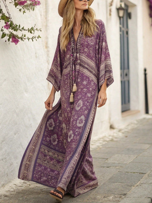 Loose Temperament Printed Vacation Dress