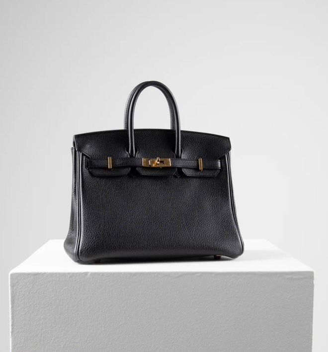 Hermès 25 Birkin Black Togo Leather with Rose Gold Hardware
